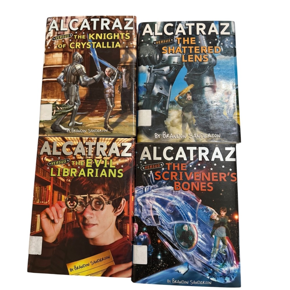 Alcatraz 1 2 3 4 Brandon Sanderson First Edition Hardcover Lot Set Ex-Library